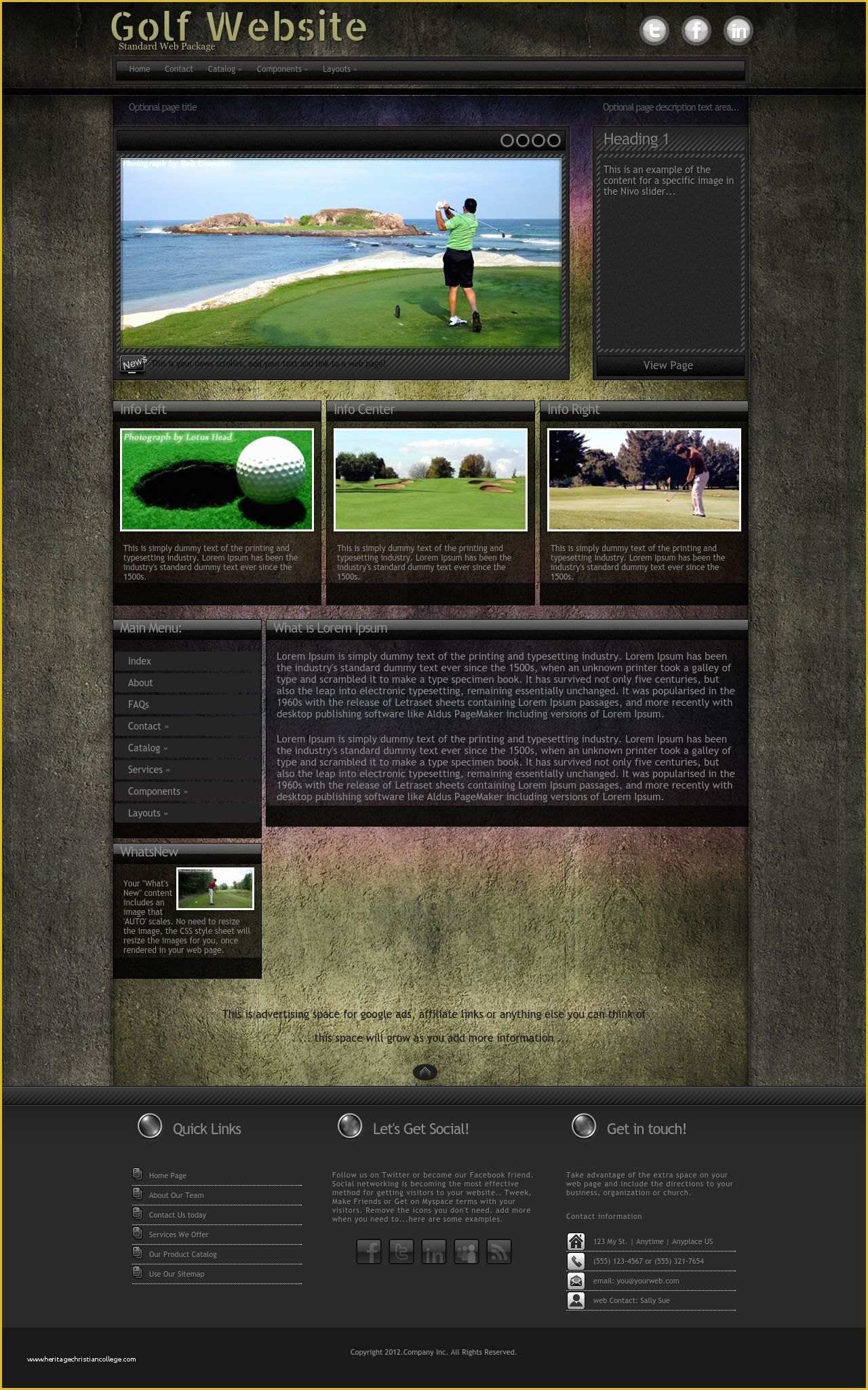 Golf Website Template Free Of Ultraviolet Golf Grey Black