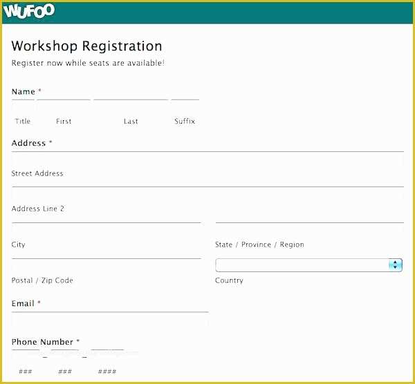 Google forms Free Templates Of Fun Templates for Google Slides Blank Registration form