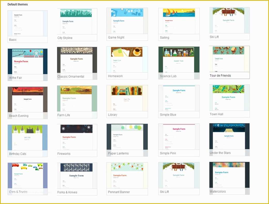 Google forms Free Templates Of Google forms themes