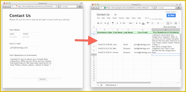Google forms Templates Free Of Google Docs Integration Send Responses to Google