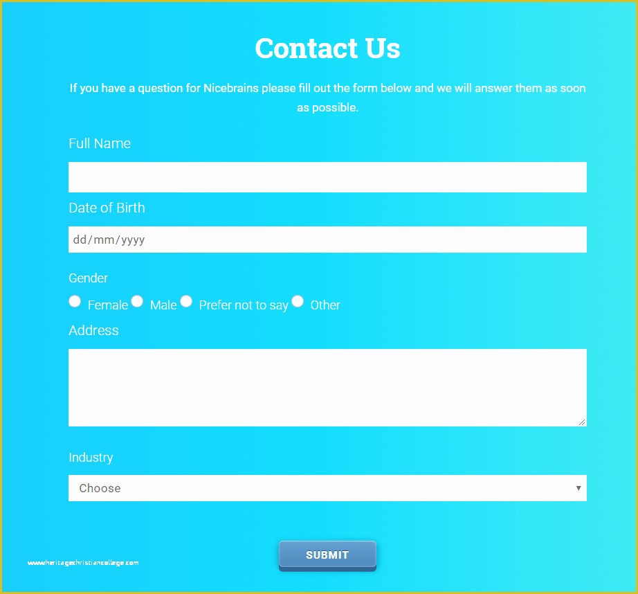 Google forms Templates Free Of the Simple Google form Template for Business