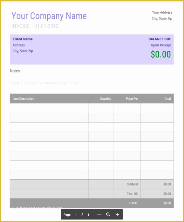 Google forms Templates Free Of top 5 Best Invoice Templates to Use for Business
