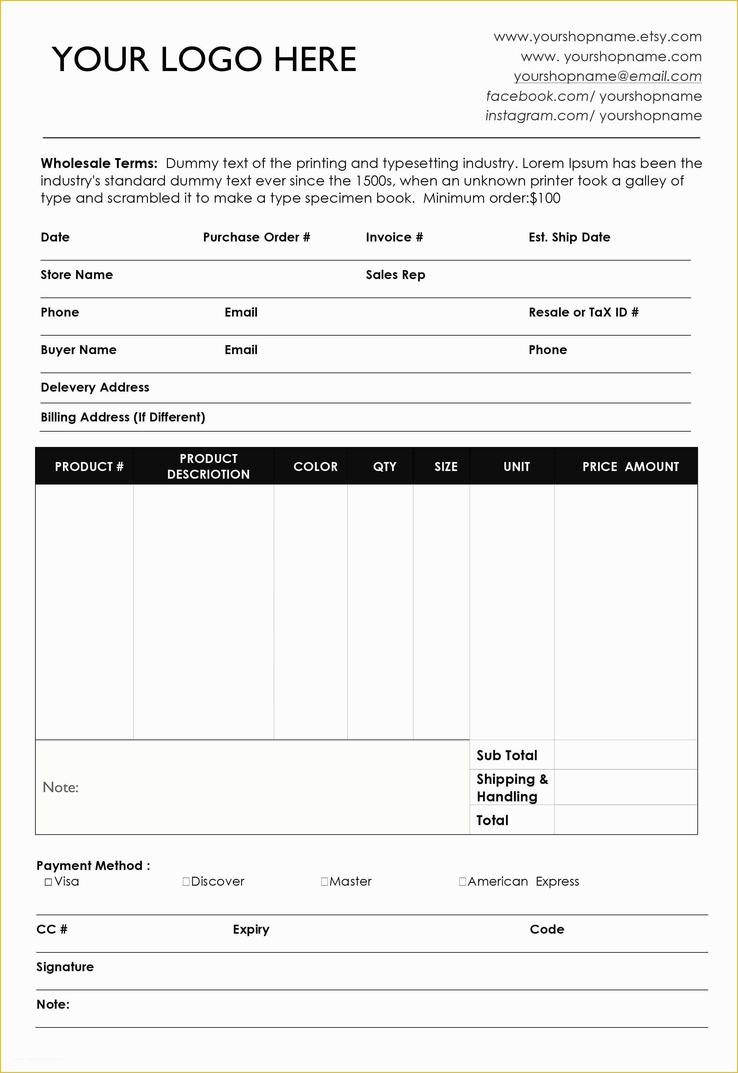 Google forms Templates Free Of Various Collection order form Template Google