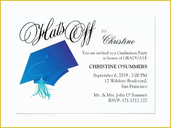 Graduation Dinner Invitation Template Free Of 12 Graduation Party Invitation Designs & Templates Psd