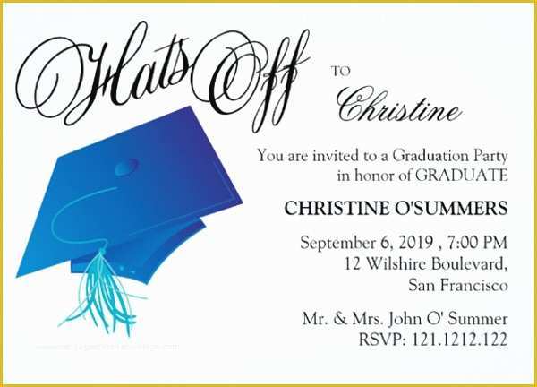 Graduation Dinner Invitation Template Free Of 48 Sample Graduation Invitation Designs &amp; Templates Psd