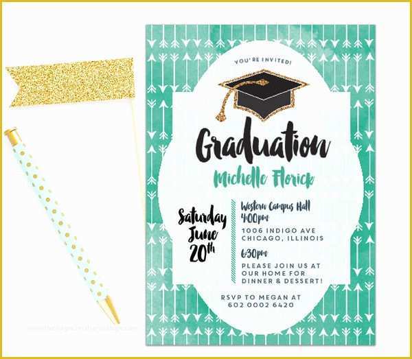 Graduation Dinner Invitation Template Free Of 49 Graduation Invitation Designs &amp; Templates Psd Ai