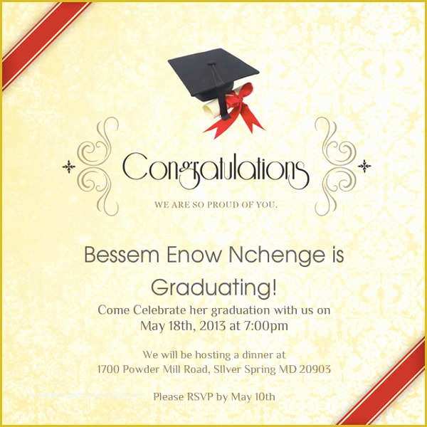 Graduation Dinner Invitation Template Free Of 81 Free Invitation Cards Psd Word Ai