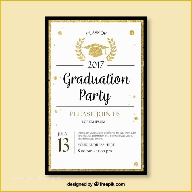 Graduation Dinner Invitation Template Free Of Elegant Template Of Graduation Party Brochure Vector