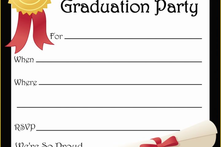 Graduation Dinner Invitation Template Free Of Graduation Invitation Templates