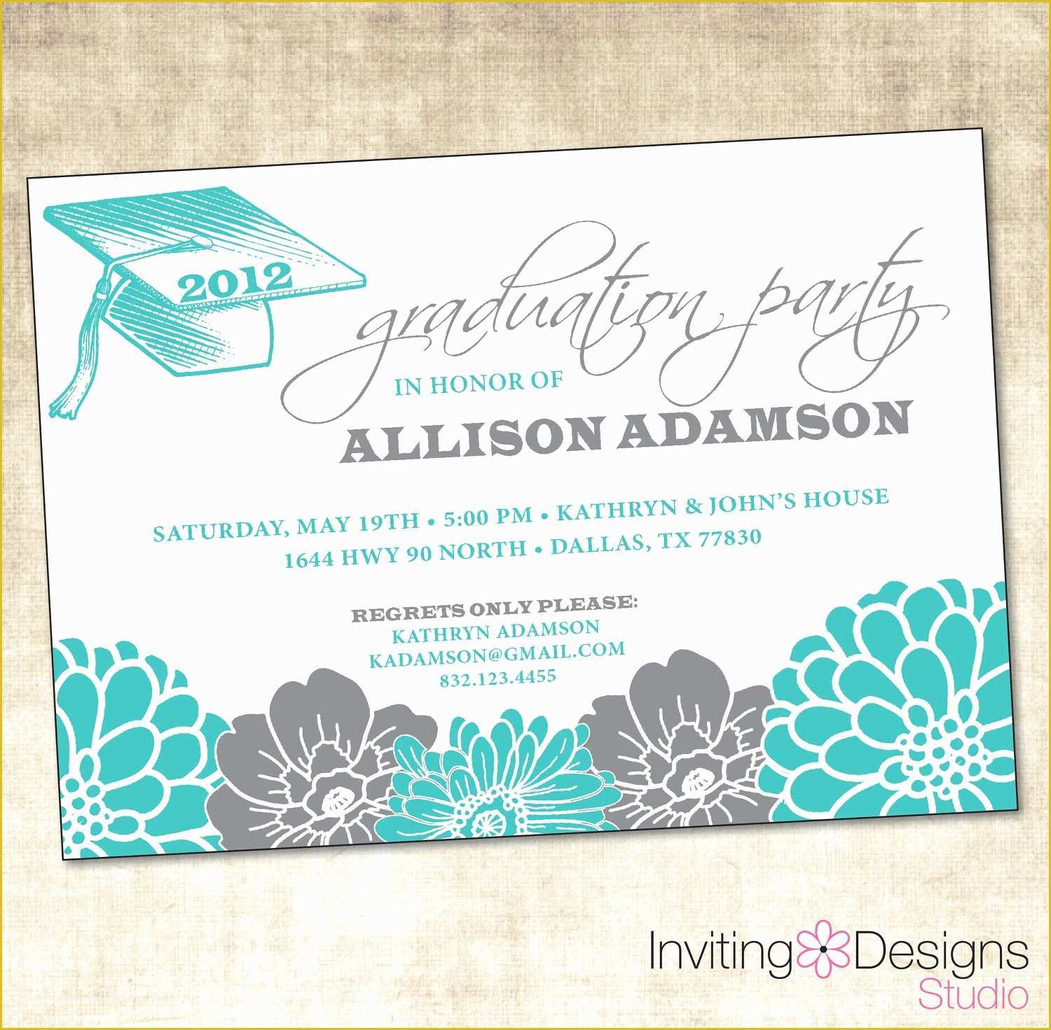 Graduation Dinner Invitation Template Free Of Sample Invitation Cards for Graduation Party Inspirationa