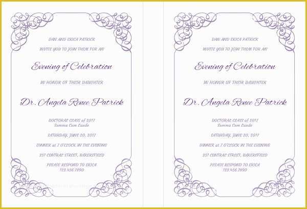 Graduation Invitation Card Template Free Download Of 38 Printable Graduation Invitations Psd Ai
