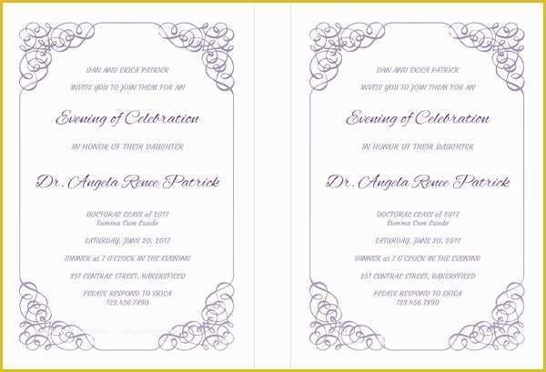 Graduation Invitation Card Template Free Download Of 38 Printable Graduation Invitations Psd Ai
