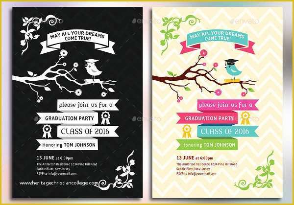 Graduation Invitation Card Template Free Download Of 7 Graduation Party Invitations Free Editable Psd Ai