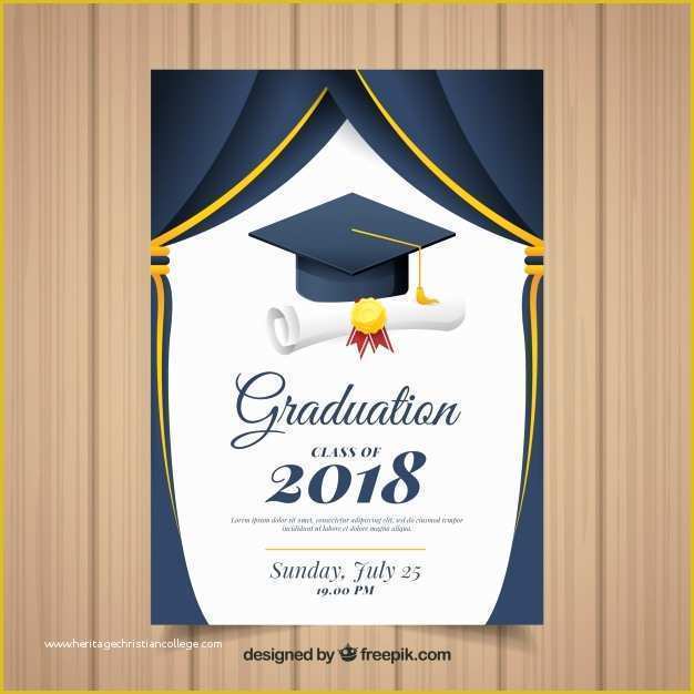 Graduation Invitation Card Template Free Download Of Graduation Ceremony Vectors S and Psd Files