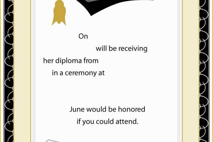 Graduation Invitation Card Template Free Download Of Graduation Invitation Templates Beepmunk