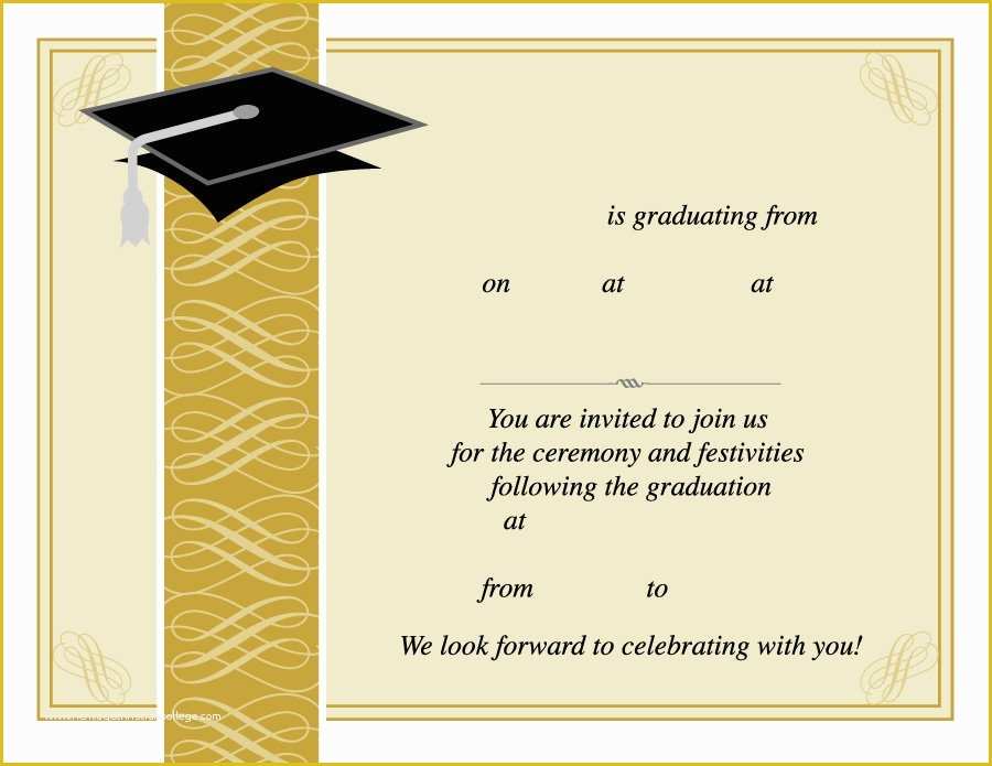 Graduation Invitation Card Template Free Download Of Invitation Card for Graduation Day 40 Free Graduation