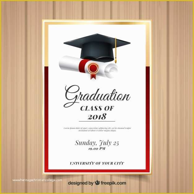 Graduation Invitation Templates Free Download Of Elegant Graduation Invitation Template with Realistic