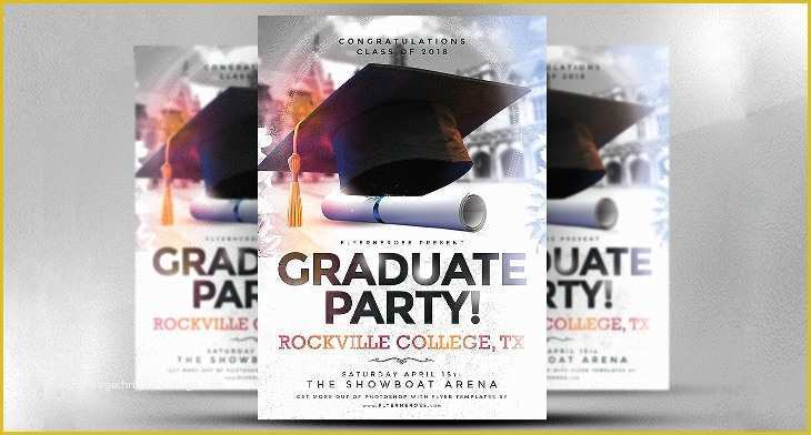 Graduation Party Flyer Template Free Of 17 Graduation Party Flyer Templates Printable Psd Ai