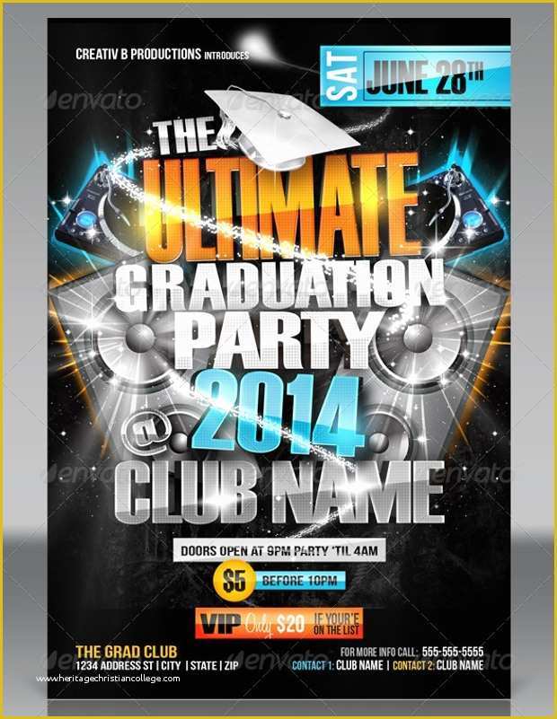 Graduation Party Flyer Template Free Of 17 Graduation Party Flyer Templates Printable Psd Ai