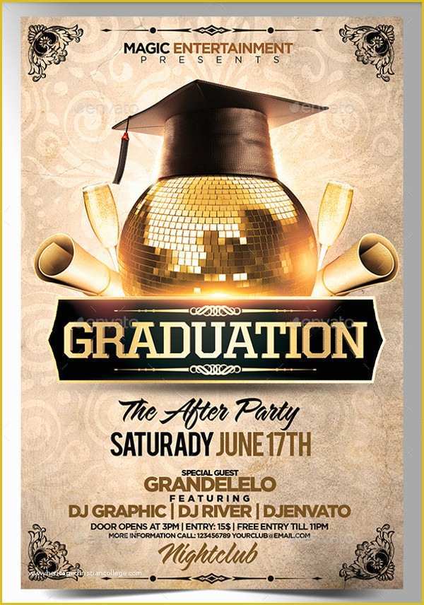 Graduation Party Flyer Template Free Of 25 Graduation Party Flyer Templates Free &amp; Premium Download