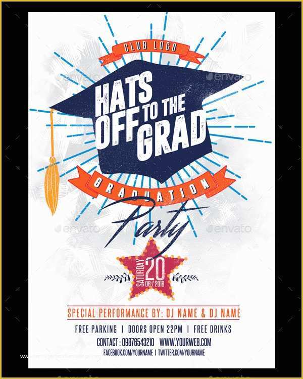 Graduation Party Flyer Template Free Of 25 Graduation Party Flyer Templates Free & Premium Download