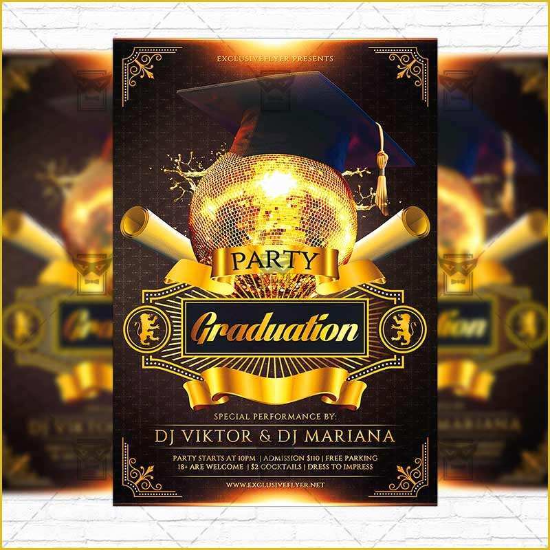 Graduation Party Flyer Template Free Of Graduation Afyer Party – Premium Psd Flyer Template