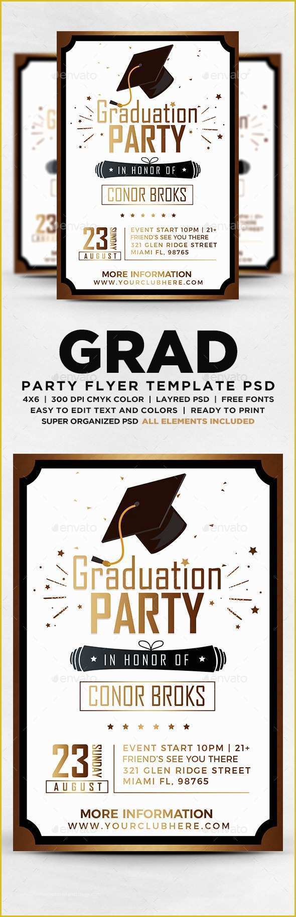 Graduation Party Flyer Template Free Of Graduation Party Flyer by Designblend