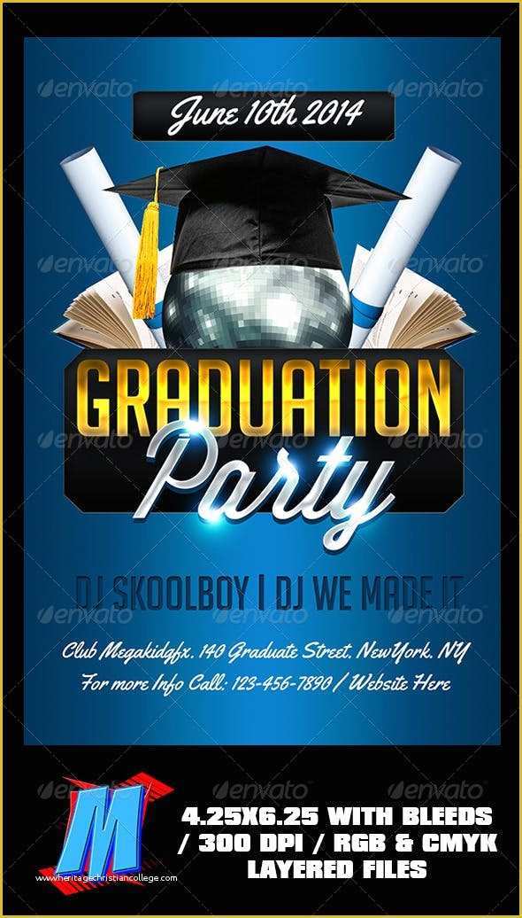 Graduation Party Flyer Template Free Of Graduation Party Flyer Template by Megakidgfx