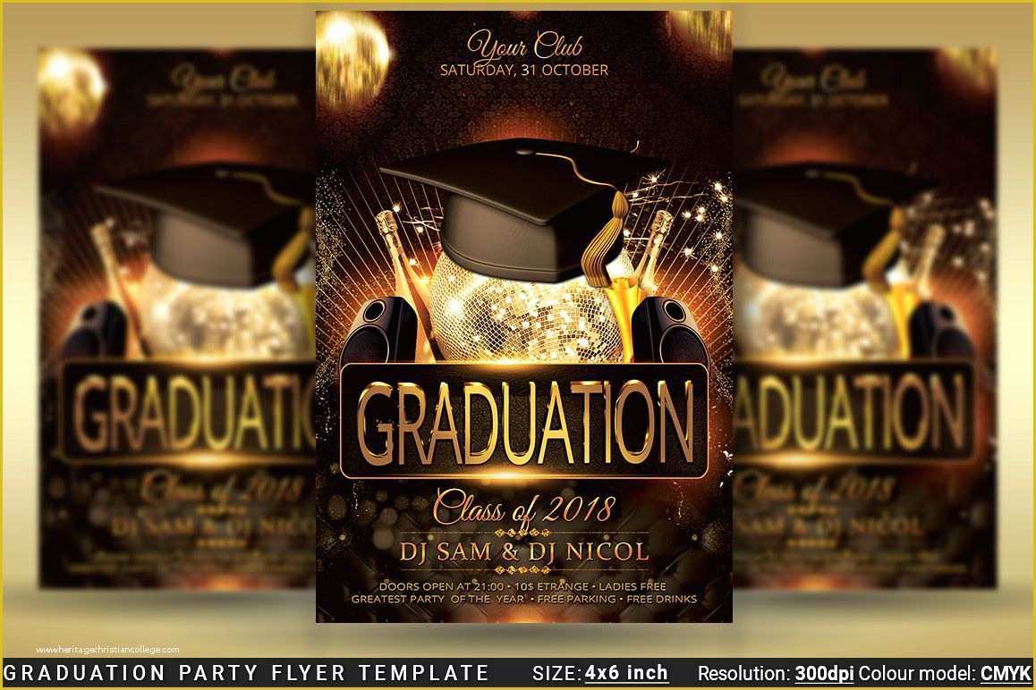 Graduation Party Flyer Template Free Of Graduation Party Flyer Template Prom