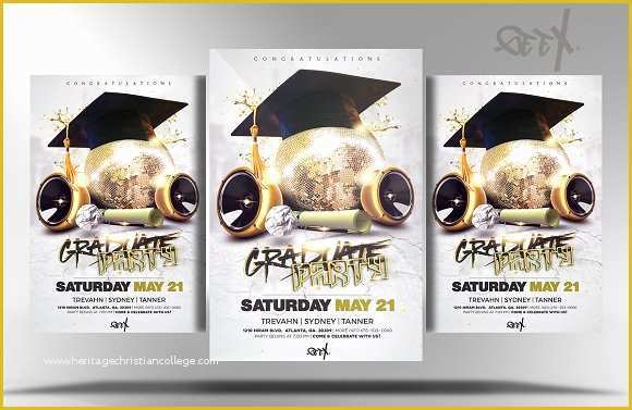 Graduation Party Flyer Template Free Of Graduation Party Flyer Templates On Creative Market