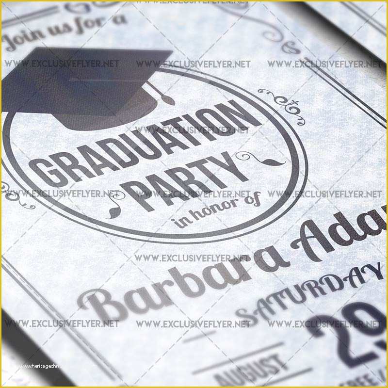 Graduation Party Flyer Template Free Of Graduation Party – Premium A5 Flyer Template