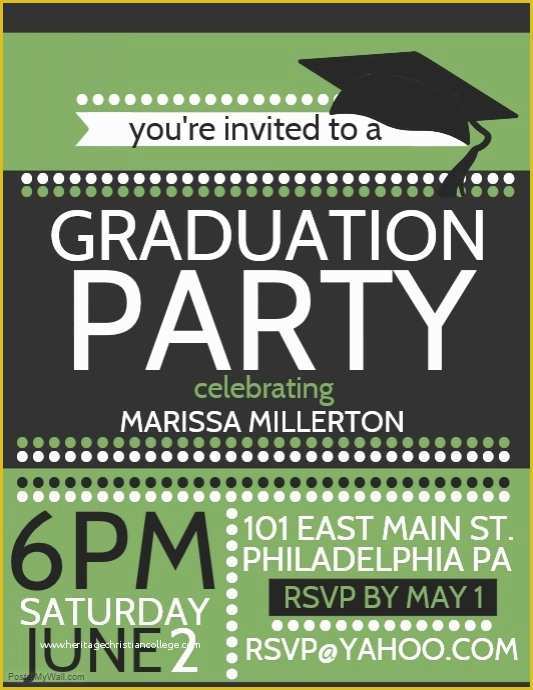 Graduation Party Flyer Template Free Of Graduation Template