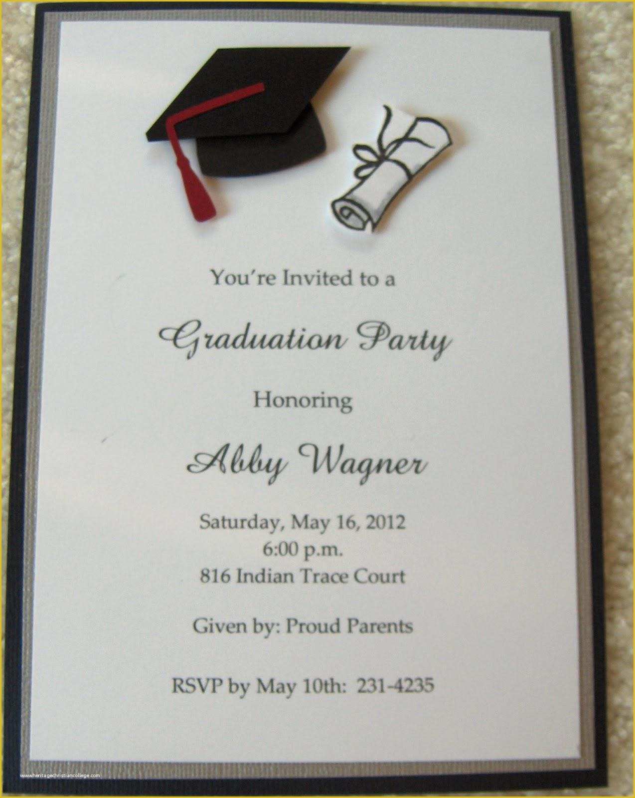 Graduation Party Invitation Postcard Templates Free Of College Graduation Party Invitations