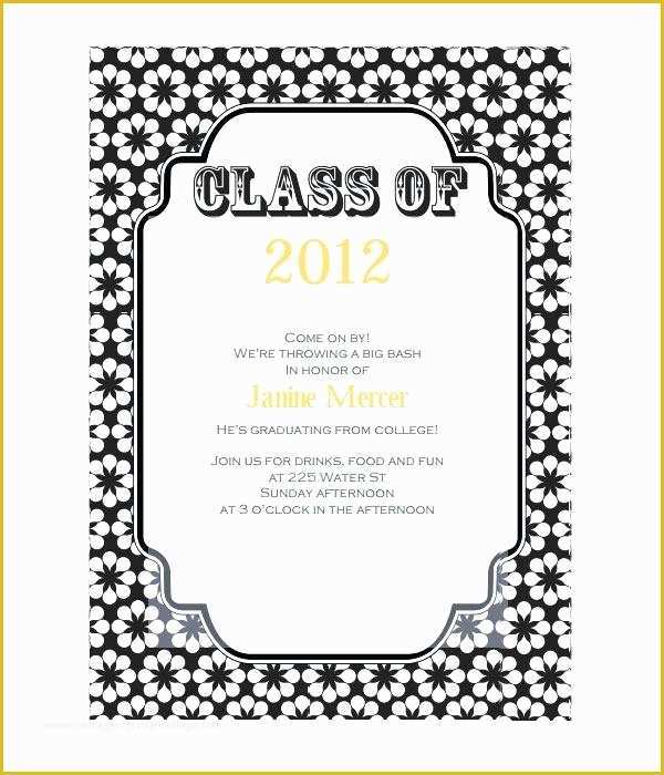 Graduation Party Invitation Postcard Templates Free Of Graduation Party Invitation Card Template Ceremony Design