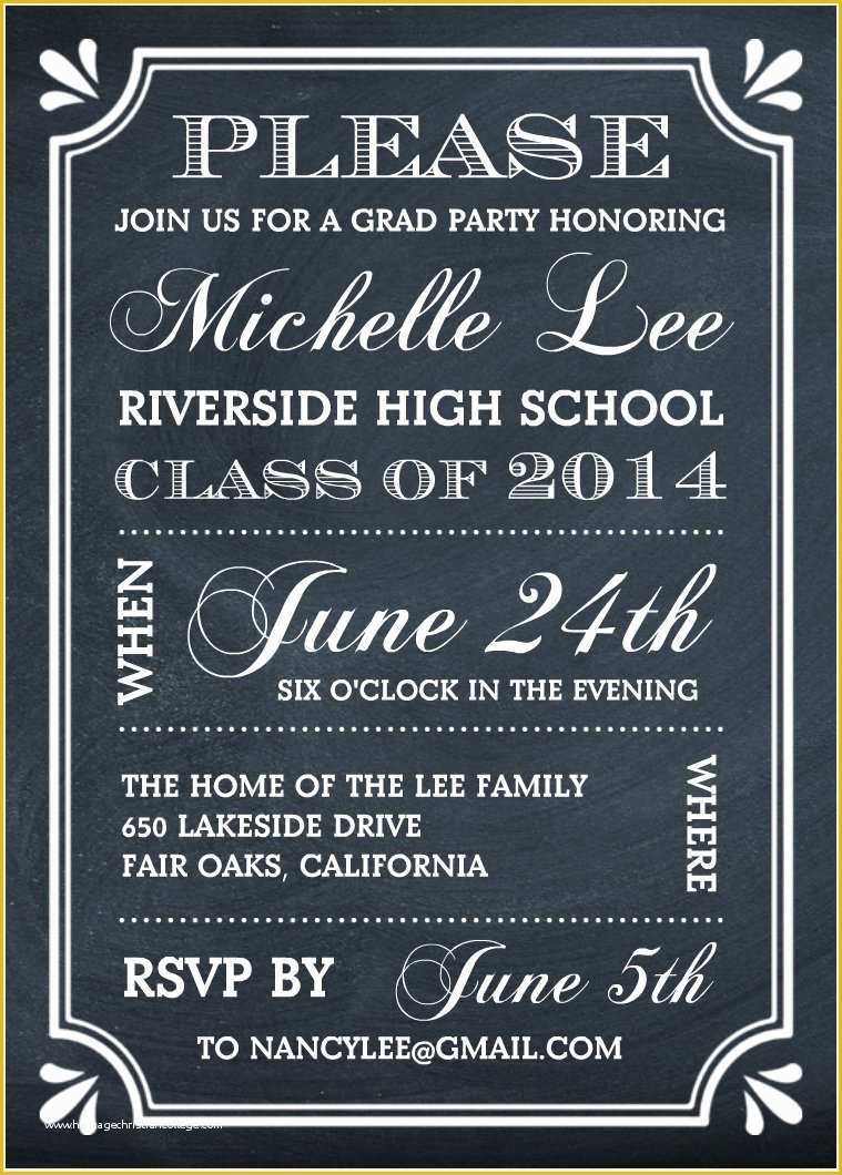 Graduation Party Invitation Postcard Templates Free Of Graduation Party Invitations Graduation Party