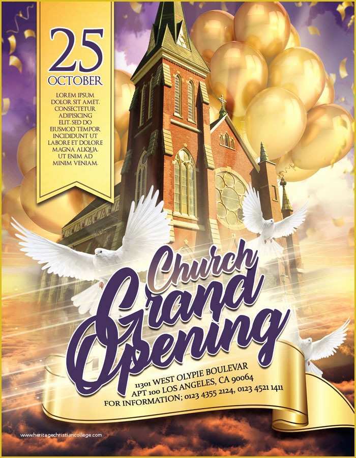 Grand Opening Flyer Template Free Of Church Grand Opening – Flyer Psd Template – by Elegantflyer