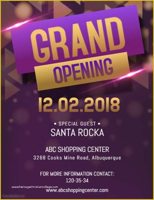 Grand Opening Flyer Template Free Of Fancy Grand Opening Flyer Template