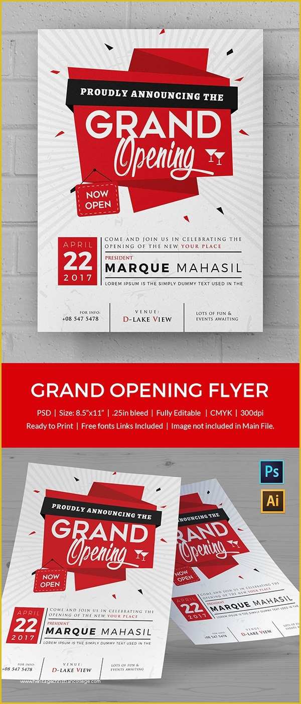 Grand Opening Flyer Template Free Of Grand Opening Flyer Template 34 Free Psd Ai Vector