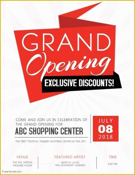 Grand Opening Flyer Template Free Of Grand Opening Flyer Template