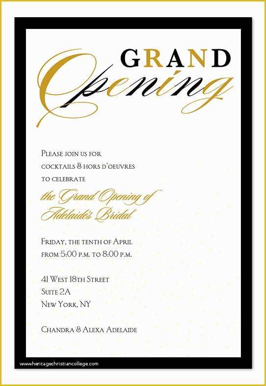 Grand Opening Invitation Template Free Of 10 Best Of Opening Announcement Letter Letter