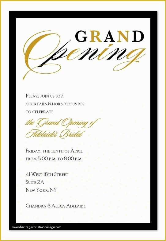 Grand Opening Invitation Template Free Of Grand Opening Confetti Invitation Inspiration