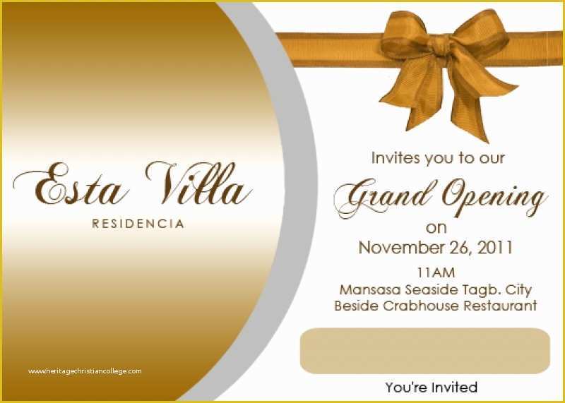 Grand Opening Invitation Template Free Of Grand Opening Invitation Template Free Templates Data