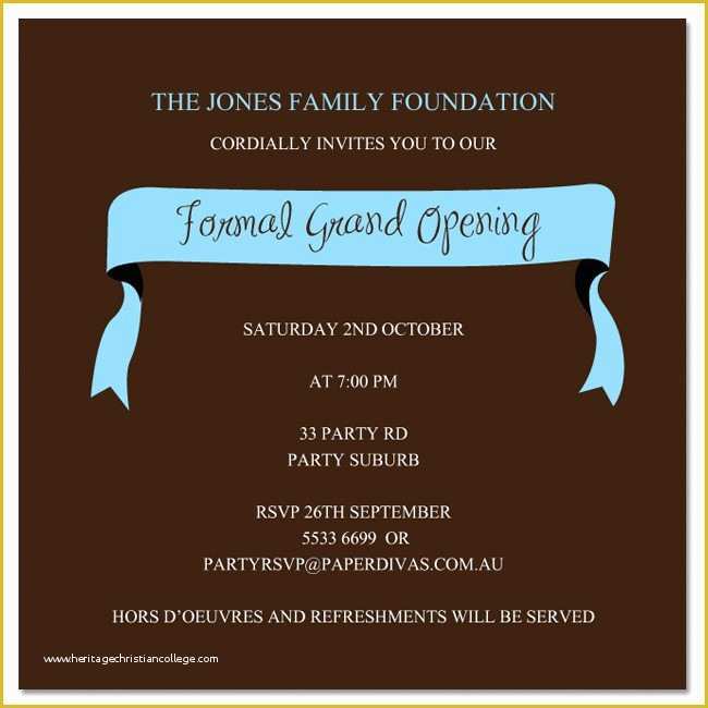 Grand Opening Invitation Template Free Of Grand Opening Invitation Template Ribbon Cutting Ceremony