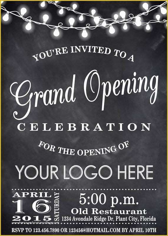 Grand Opening Invitation Template Free Of Printable Grand Opening Celebration Invitation by