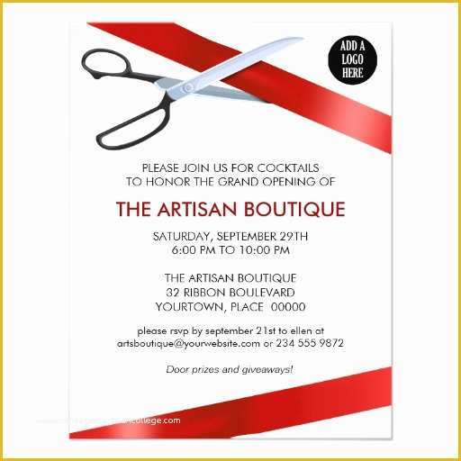 Grand Opening Invitation Template Free Of Red Ribbon Cutting Grand Opening 4 25x5 5 Paper Invitation