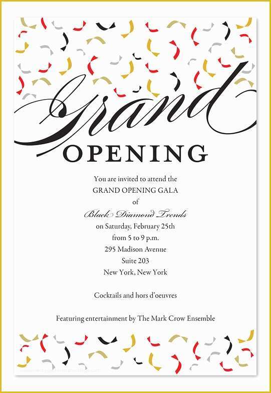 Grand Opening Invitation Template Free Of Trendy Opening Corporate Invitations by Invitation