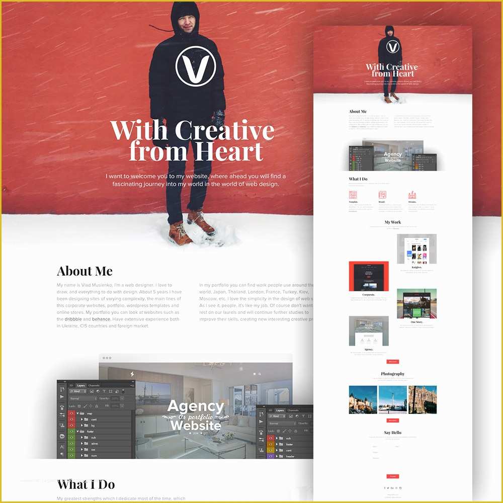 Graphic Design Website Templates Free Download Of Clean Personal Website Design Template Free Psd Download