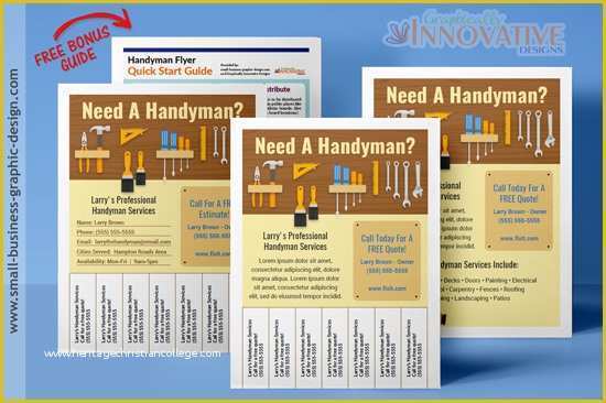 Graphic Flyer Templates Free Of Best Handyman Flyers for Sale