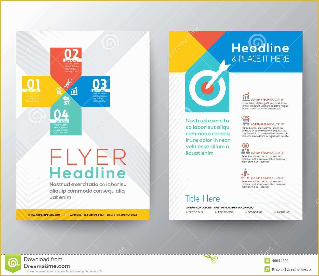 Graphic Flyer Templates Free Of Brochure Flyer Graphic Design Layout Vector Template Stock