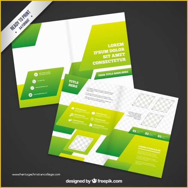 Graphic Flyer Templates Free Of Green Brochure Design Vector